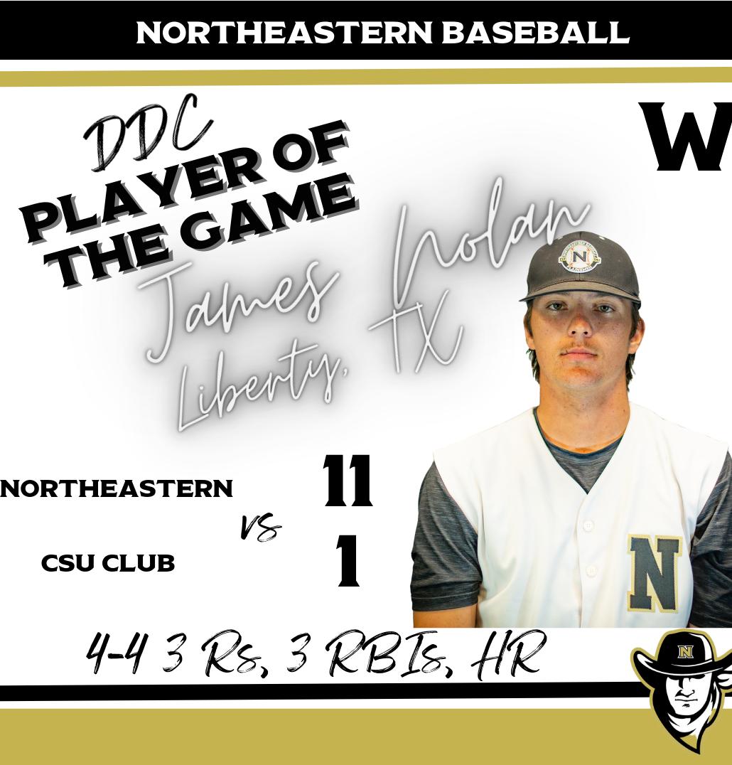Northeastern Start Out Sunday Hot Against CSU Club Taking Them Down 11-1