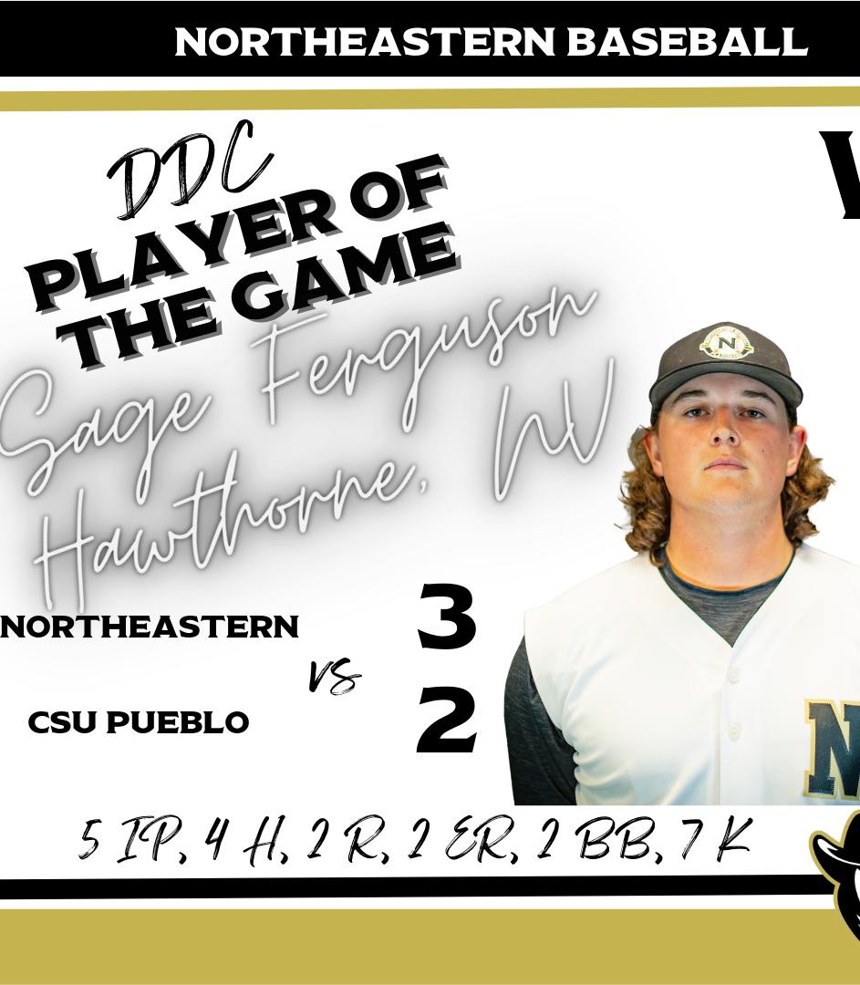 Northeastern Wins A Close Against Against CSU Pueblo 3-2 To Start out the two game away series