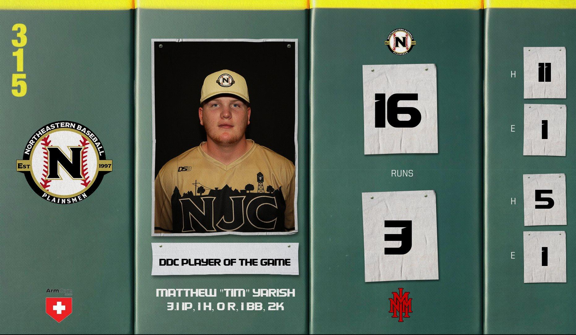 Northeastern Baseball Finds Their First Victory of the Year, Downing NMMI 16-3
