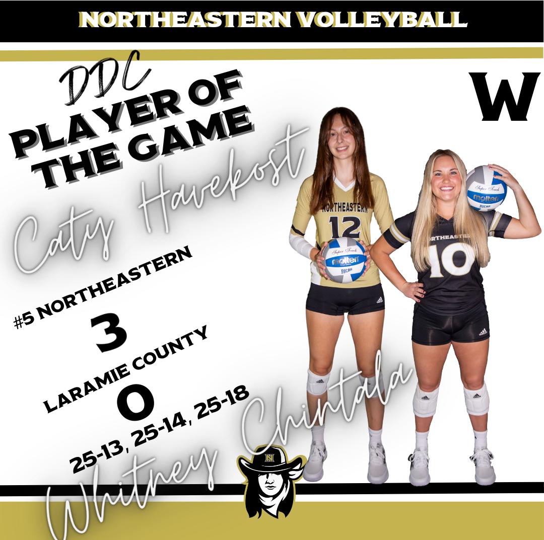 #2 Northeastern Sweeps LCCC To Make Their Way To The Region 9 Championship Against Wester Wyoming at 4:00 on November 3rd