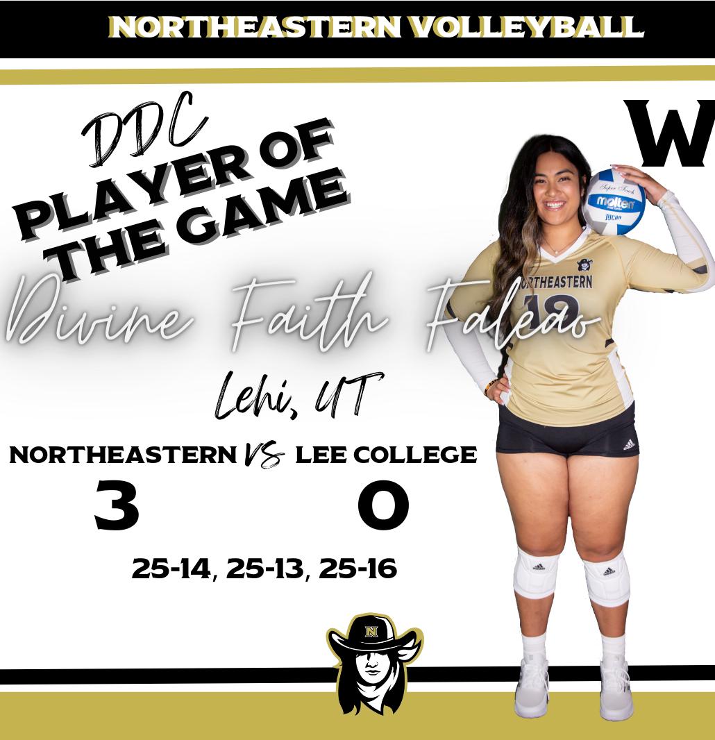 #5 Northeastern Stays Unbeaten After Sweeping Lee College