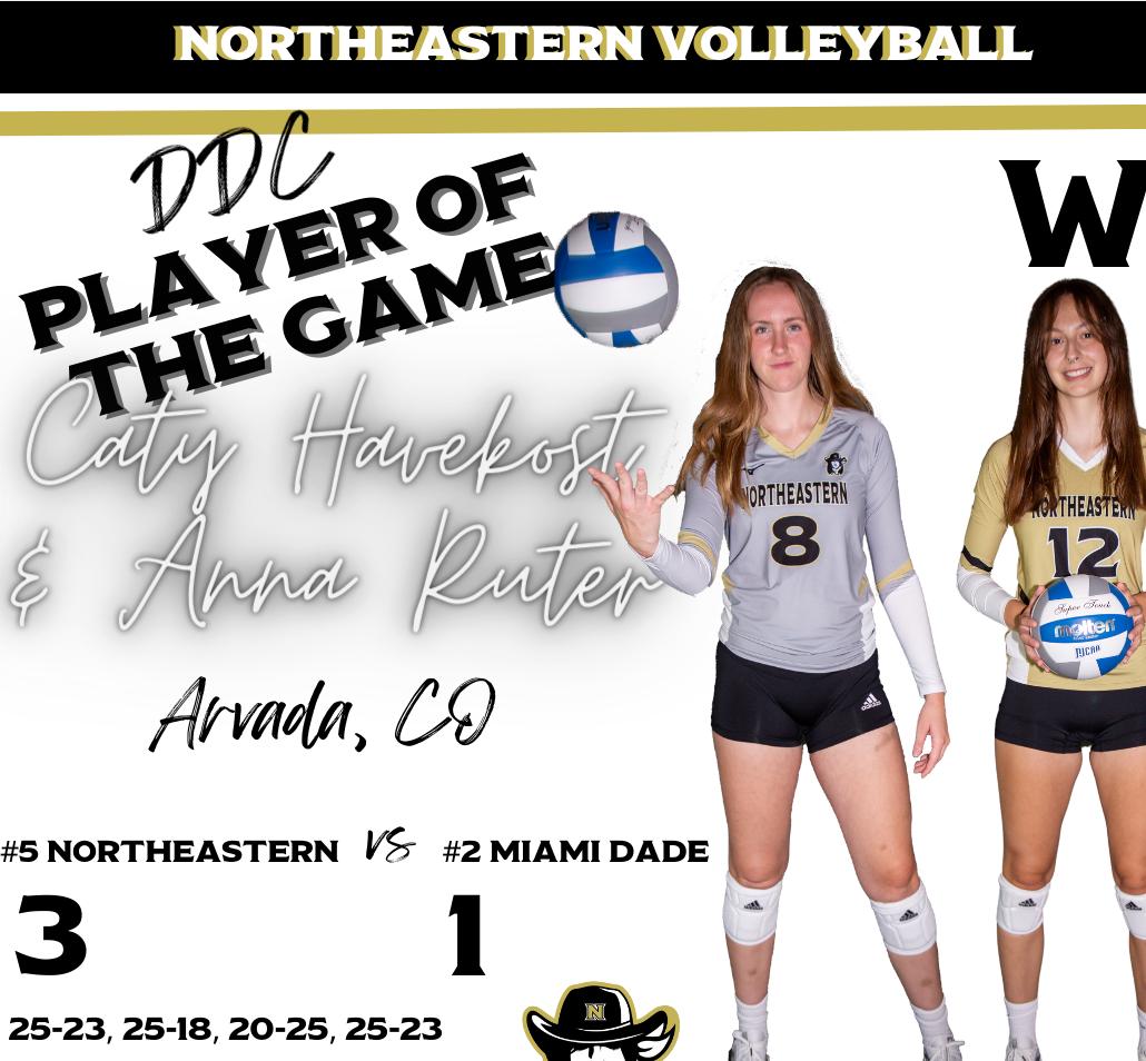 #5 Northeastern Takes Down #2 Miami Dade in 4 Sets to Move to 11-0