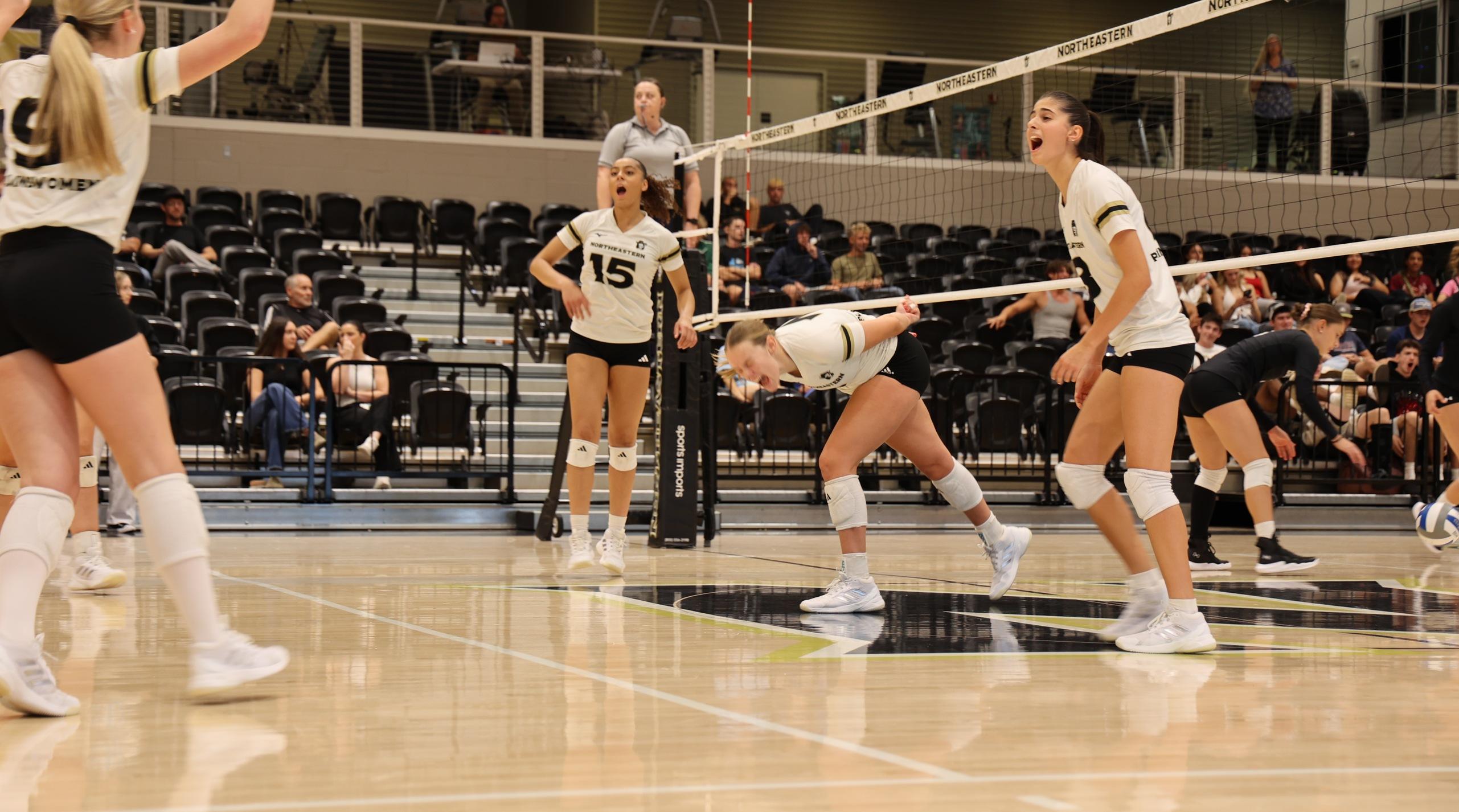 #5 Northeastern Volleyball Takes Down #16 New Mexico Military Institute in 4 Sets